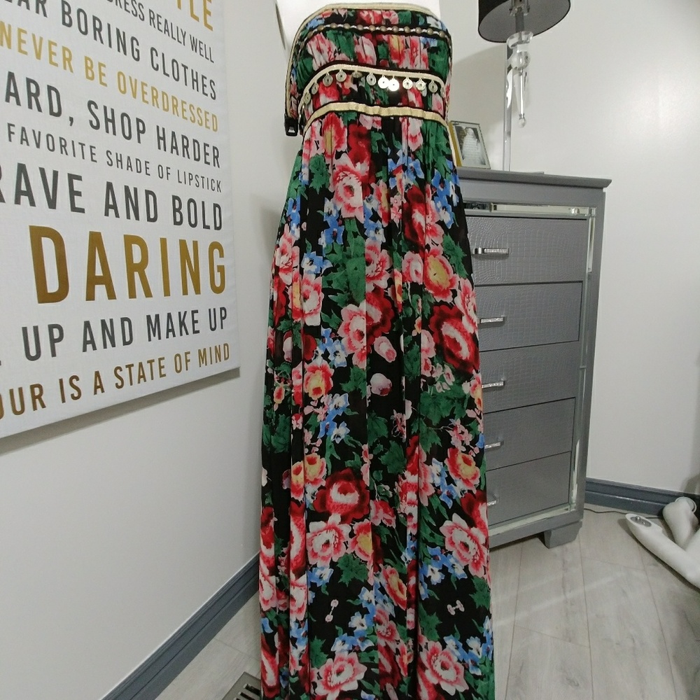 NWT Pearl Georgina Chapman Maxi Dress